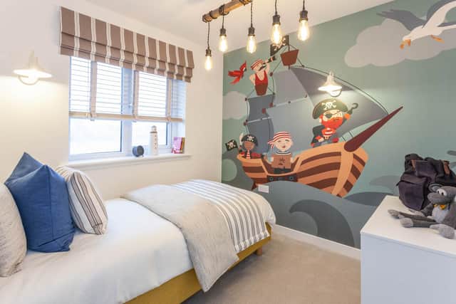 A child's pirate-themed bedroom