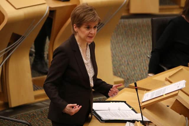 Scottish First Minister, Nicola Sturgeon delivers a statement at Holyrood, Edinburgh, announcing that Scotland will be placed in lockdown for the duration of January with a legal requirement to stay at home except for essential purposes (Photo: Andrew Milligan - WPA Pool/Getty Images)