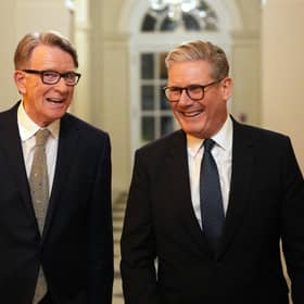Ex-Hartlepool MP Lord Peter Mandelson, left, with Prime Minister Sir Keir Starmer before Lord Mandelson was sacked as US ambassador.