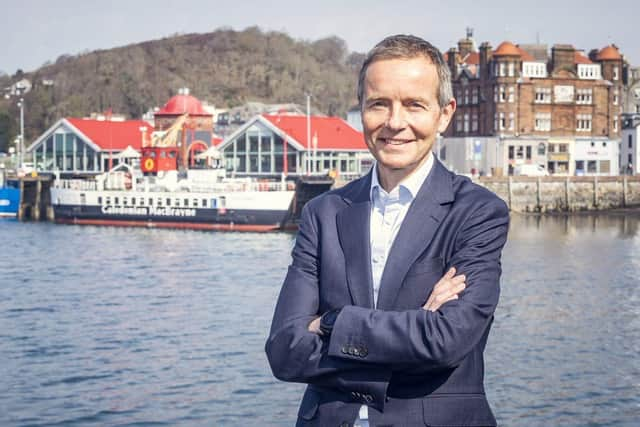 CalMac chief executive Robbie Drummond said it was in "positive dialogue" over leasing Pentalina. Picture: Rachel Keenan