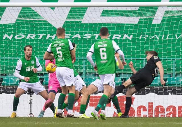 Guthrie scores to make it 2-0 but the goal shouldn't have stood says expert Gallagher (Photo by Ross MacDonald / SNS Group)