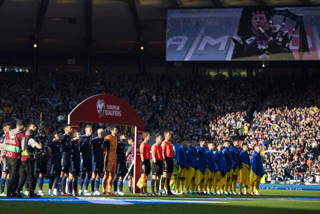 Scotland will take on Ukraine on Wednesday evening at Hampden Park. (Photo by Ross MacDonald / SNS Group)