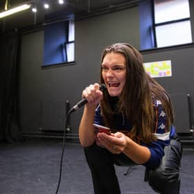 Olivia Caw, who plays Bonnie, in rehearsals.