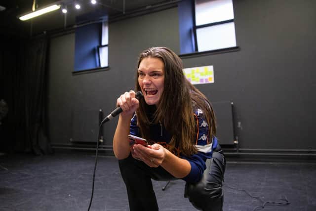 Olivia Caw, who plays Bonnie, in rehearsals.