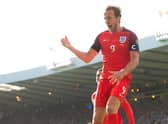 England's Harry Kane will be looking to shoot the Three Lions to Qatar 2022. Photo credit: SNS Group Craig Williamson.
