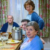 It's curry night in Two Doors Down and even with a dodgy tummy Christine (Elaine C. Smith) won't pass up a free meal