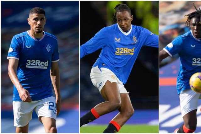 Leon Balogun, Joe Aribo and Calvin Bassey played for Nigeria in the play-off second-leg (Pictures: SNS)