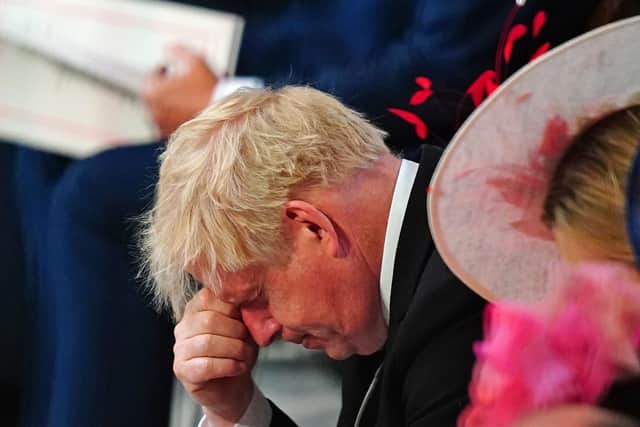 Prime Minister Boris Johnson during the National Service of Thanksgiving at St Paul's Cathedral, London. Photo: Victoria Jones/PA