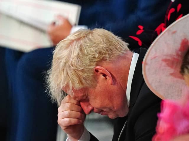 Prime Minister Boris Johnson during the National Service of Thanksgiving at St Paul's Cathedral, London. Photo: Victoria Jones/PA