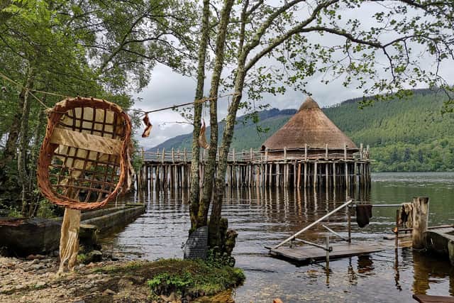 The crannog on Loch Tay before it was burnt down in June. PIC: CC/PaulT (Gunther Tschuch)