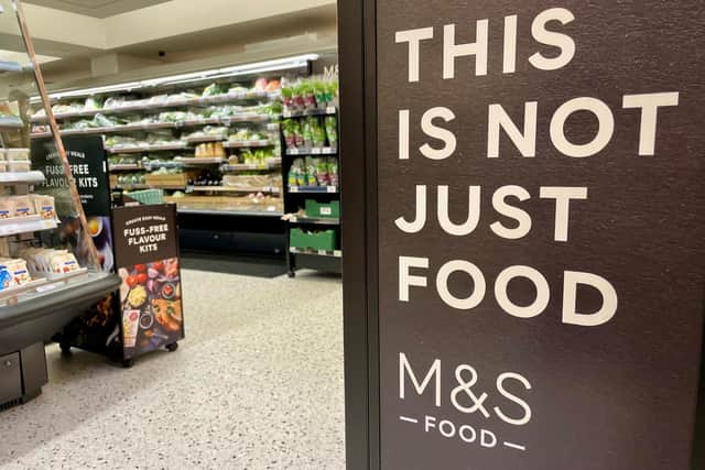 The interior of a Marks & Spencer food store.