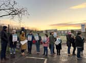 Teachers from the Scottish Secondary Teachers' Association union (SSTA) on the picket line at Smithycroft Secondary School in Glasgow, as schools across Scotland are hit by teachers' strikes with members of two trade unions taking action on Wednesday and Thursday. Picture date: Wednesday December 7, 2022.