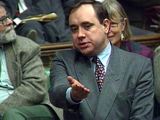 Alex Salmond during a debate following the Government's defeat on their fishing policy.