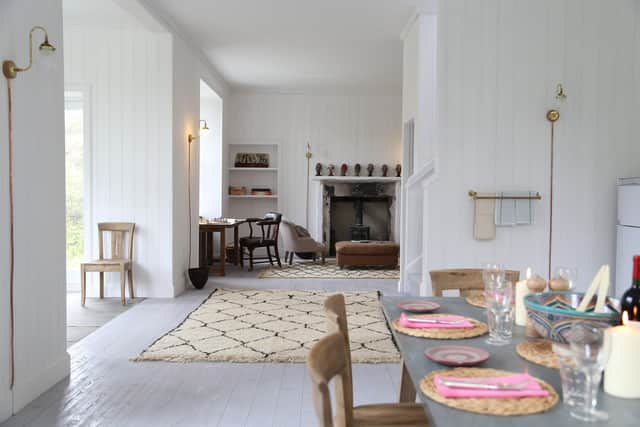 Interior of the Old Schoolhouse at Eilean Shona Pic: Alistair Edwards