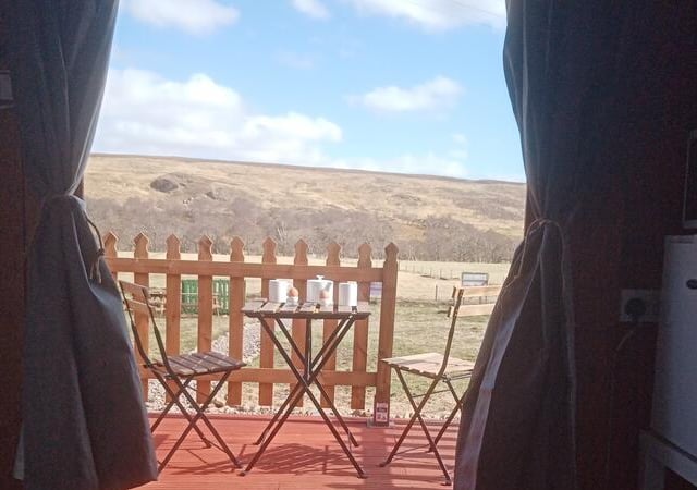 These three pods in the Northern Highlands, in Kinbrace, are set in 17 acres of croft land and include a decking area and a large shared fire pit. All the ingredients for a full Scottish breakfast are included for around £80 per night.