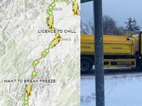 The music-themed gritters across the south of Scotland following the snow fall.
