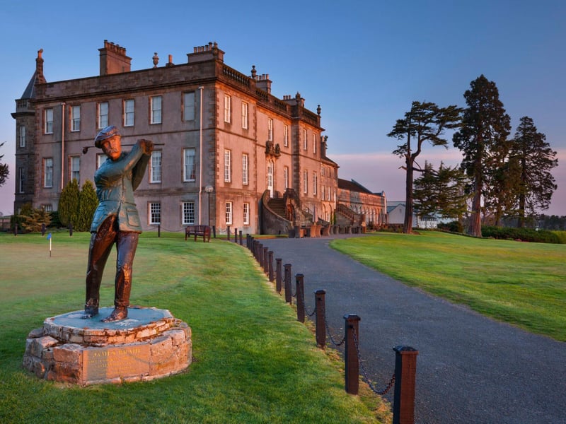 Dalmahoy is the name of a hotel and previous country house located nearby Edinburgh. Derived from the Scottish Gaelic ‘Dail MoThutha’, the name ‘Dalmahoy’ translates to the ‘Meadow of St Tua’.