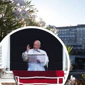 A view of the Gemelli Polyclinic, where Pope Francis has been hospitalized, in Rome, early Monday, July 5, 2021 (AP Photo/Riccardo De Luca).