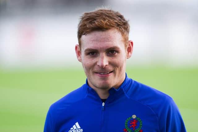 Cove's Fraser Fyvie before a Betfred Cup match between Cove Rangers and Hibernian at Balmoral Stadium, on October 10, 2020, in Aberdeen, Scotland. (Photo by Ross MacDonald / SNS Group)