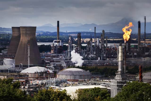 A general view of the Petroineos oil refinery in Grangemouth. Picture: Jeff J Mitchell/Getty Images