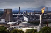 The Petroineos oil refinery at Grangemouth