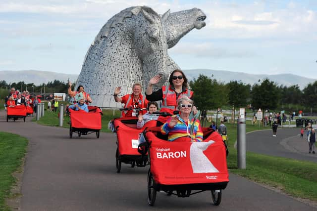 Cycling Without Age Scotland's latest chapter (group) was launched at The Helix park in Falkirk last month. Picture: Michael Gillen