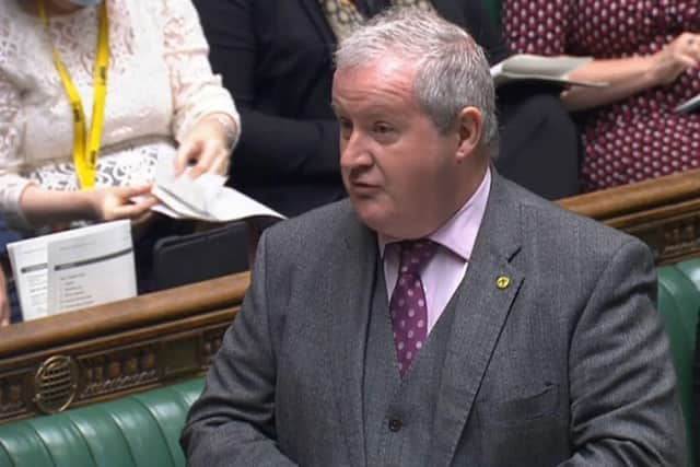 SNP Wesminster leader Ian Blackford speaks during Prime Minister's Questions in the House of Commons, London.