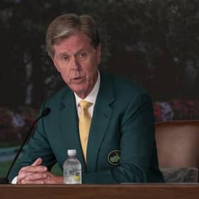 Fred Ridley, chairman of Augusta National Golf Club and the Masters Tournament, speaks to the media ahead of the season's opening major. Picture: Augusta National Golf Club