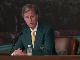 Fred Ridley, chairman of Augusta National Golf Club and the Masters Tournament, speaks to the media ahead of the season's opening major. Picture: Augusta National Golf Club