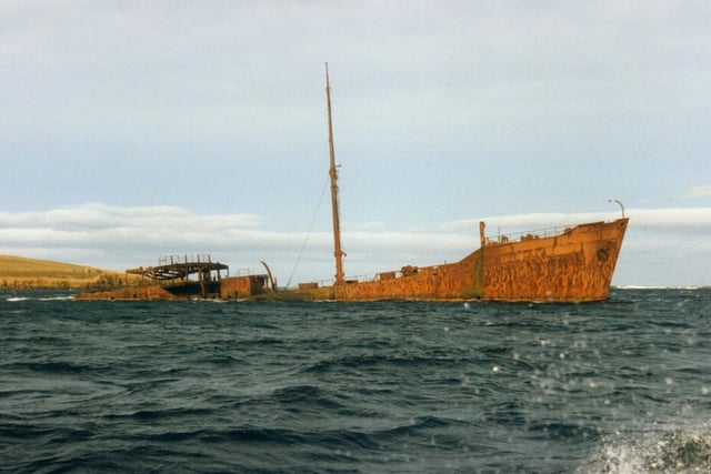 During WWI, sturdy defences were put in place around Scapa Flow in Orkney - a large, calm body of water where the Royal Navy would berth their warships in security. Such defences included a number of blockships sunk in both WWI and WWII to stop German submarines from reaching the area and attacking the ships berthed there. After the sinking at anchor of HMS Royal Oak in 1939 at the hands of a U-boat that had infiltrated the sound, Winston Churchill ordered the construction of the Churchill Barriers to replace the blockships.