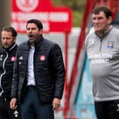 New Hamilton boss Stuart Taylor and Kilmarnock manager Tommy Wright. (Photo by Ross Parker / SNS Group)