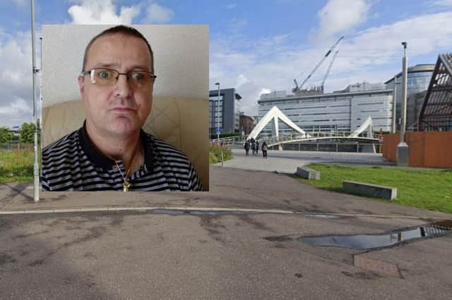 Vincent Barr was last seen heading into the Tradeston area.