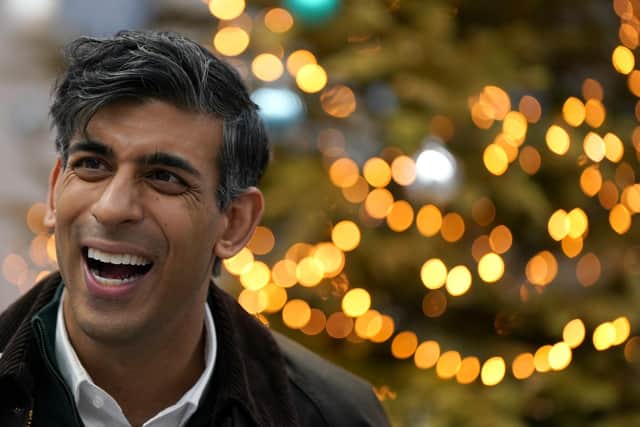Prime Minister Rishi Sunak is urging people to focus on "the promise of a brighter future" in his latest Christmas message. Picture: Jacob King/Getty Images
