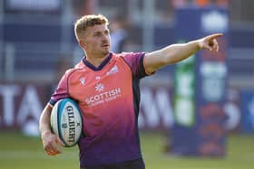 EDINBURGH, SCOTLAND - MAY 17: Edinburgh's Ben Vellacott during a BKT URC match between Edinburgh Rugby and Munster at Hive Stadium, on May 17, 2024, in Edinburgh, Scotland. (Photo by Alan Harvey / SNS Group)