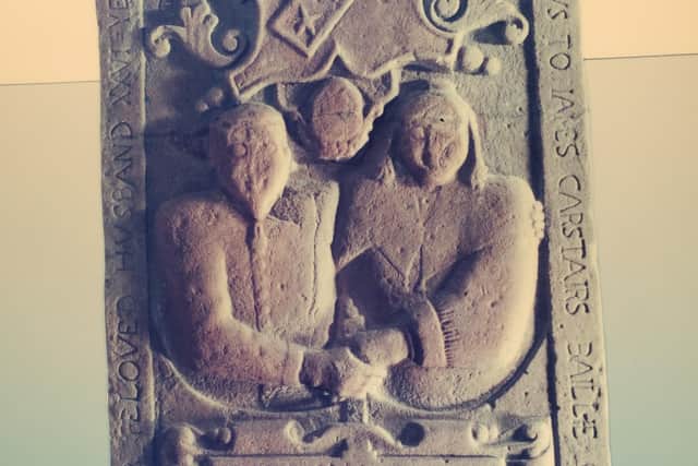 The gravestone of Christian Brydie, who died in 1655, and her husband James Carstairs in St Andrews Cathedral (Picture: Susan Morrison)