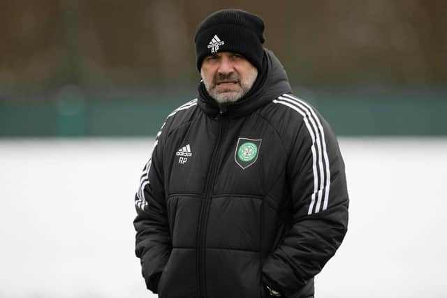 Celtic manager Ange Postecoglou during a training session at Lennoxtown on Friday. (Photo by Craig Williamson / SNS Group)