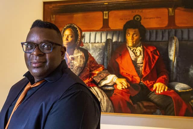 Isaac Juliens's work inspired by African-American freedom fighter Frederick Douglass is on display at the Scottish National Gallery of Modern Art. Picture: Lisa Ferguson