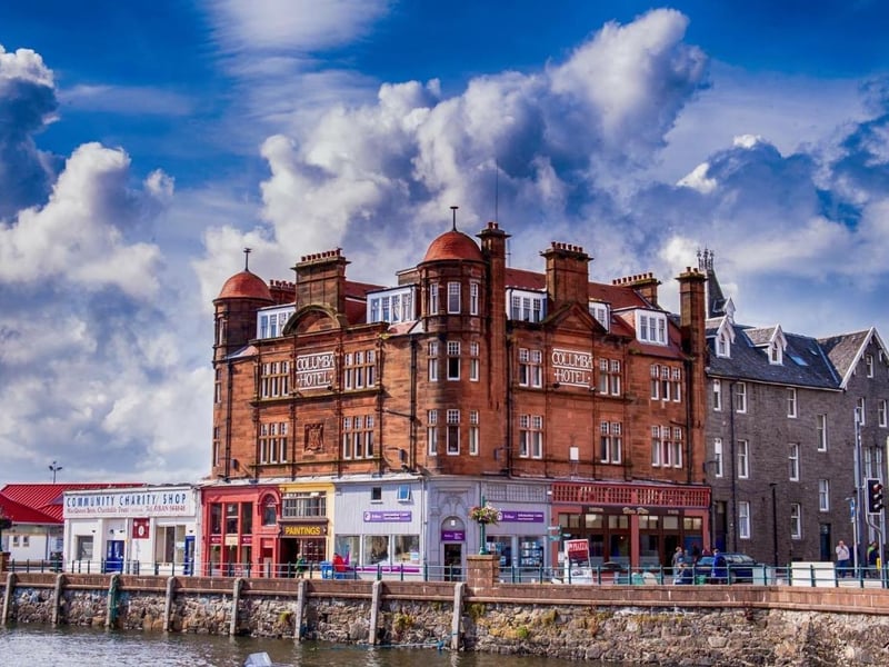 The Victorian grandeur of the Columba Hotel in Oban is less than 500 feet away from Oban Distillery - one of the smallest distilleries in Scotland, established by brothers Hugh and John Stevenson in 1793.