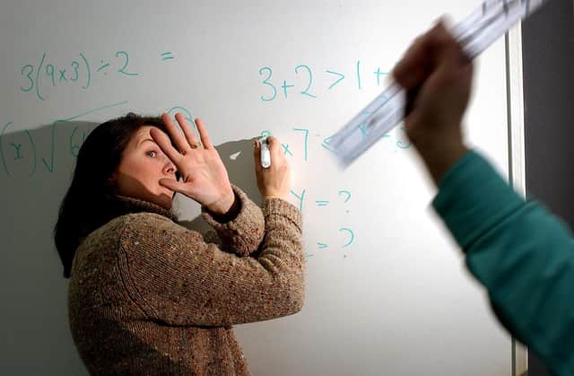 There are five assaults a day on teachers in Falkirk schools, according to new figures. Picture posed by models.