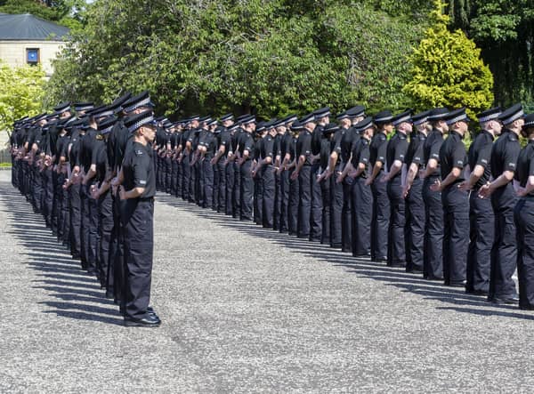 New officers take the oath of office at Police Scotland Headquarters, Tulliallan (Picture: Robert Perry/PA)
