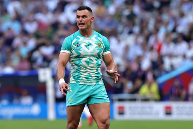 Jesse Kriel of South Africa looks on during the Rugby World Cup France 2023 Group B match against Scotland at Stade Velodrome. (Photo by David Rogers/Getty Images)