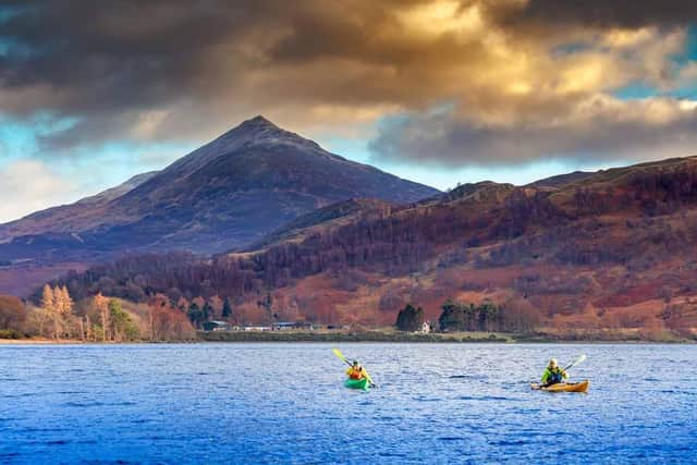 Kayaking is among the water sports offered on Loch Rannoch which is over looked by the Munro, Schiehallion. Pic: Contributed