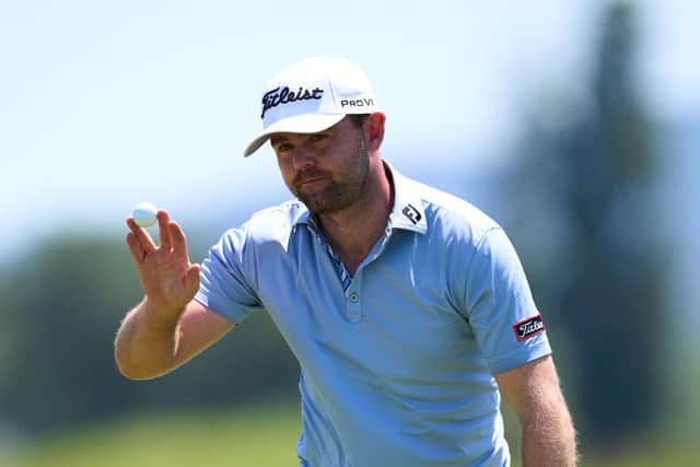 Liam Johnston acknowledges the crowd after winning the Emporda Challenge at Emporda Golf Club in Girona. Picture: Alex Caparros/Getty Images.