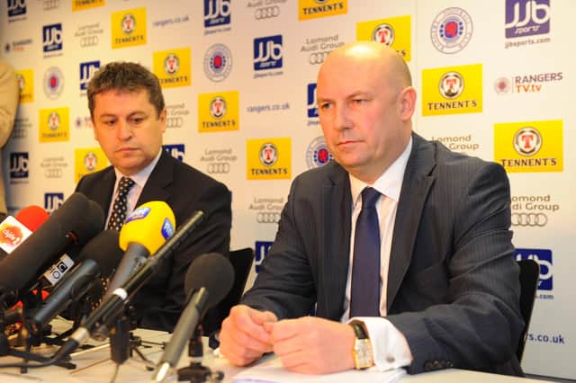 Rangers' administrators David Whitehouse, left, and Paul Clark were awarded £600,000 by the Court of Session after Crown lawyers admitted much of the prosecution was "malicious" and lacked "probable cause".(Picture: Robert Perry)