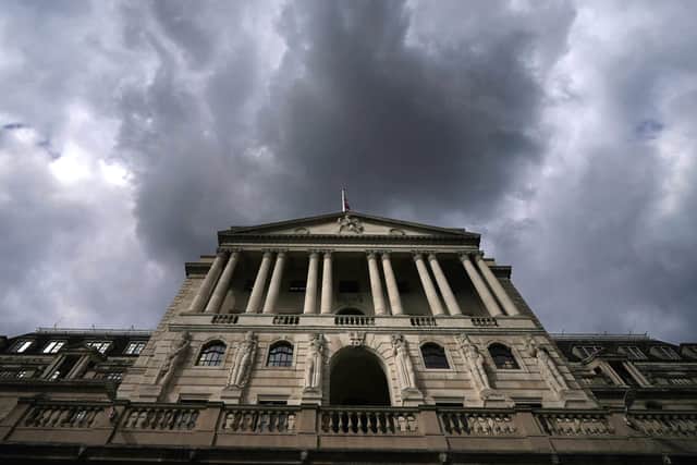 Policymakers are due to meet at the Bank of England, above, on May 8 but economic storm clouds have been gathering.