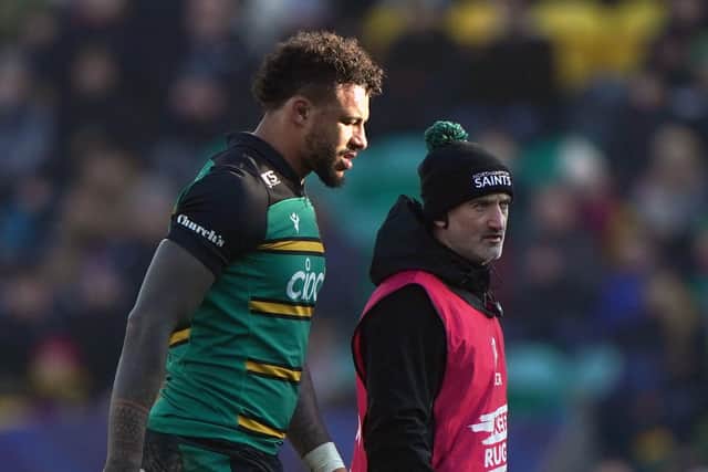 Courtney Lawes' involvement in the Guinness Six Nations has been plunged into doubt because of the calf injury sustained on club duty for Northampton on Saturday.