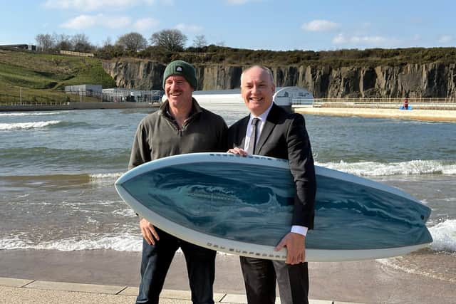 Andy Hadden, Founder of Lost Shore, and Richard Lochhead, Business Minister