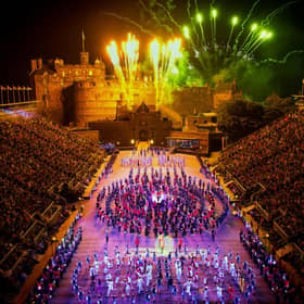 The fireworks finale of the Royal Edinburgh Military Tattoo. Picture: Ian Georgeson