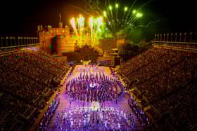 The fireworks finale of the Royal Edinburgh Military Tattoo. Picture: Ian Georgeson
