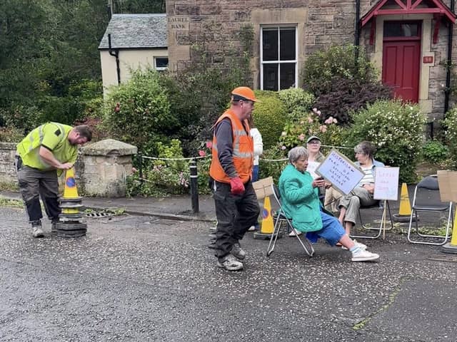 The protest led to the work being abandoned